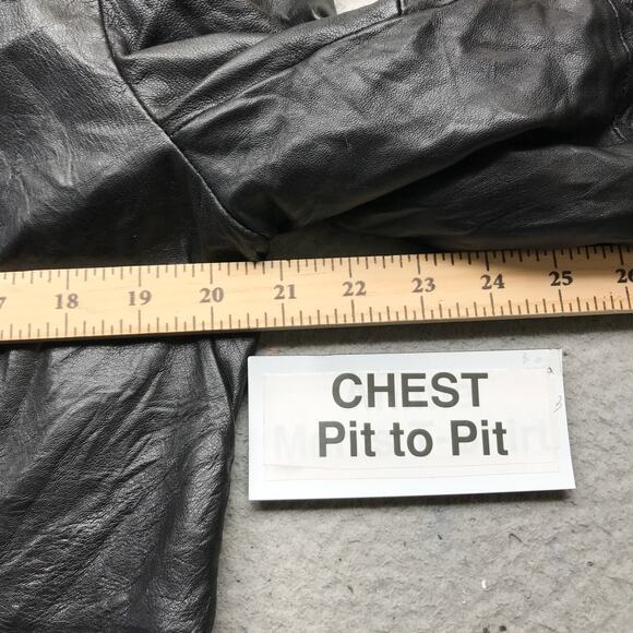 Vintage Pelle Studio Wilsons Lined Collared Jacket Womens Large L Zip Black - Picture 4 of 11